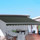 NNEDSZ Retractable Folding Arm Awning Motorised Sunshade 5Mx3M Grey