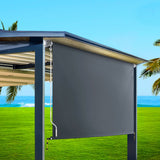 NNEDSZ Outdoor Blinds Blackout Roll Down Awning Window Shade 1.8X2.5M Grey
