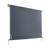 NNEDSZ Outdoor Blinds Blackout Roll Down Awning Window Shade 2.7X2.5M Grey