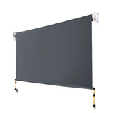 NNEDSZ Outdoor Blinds Blackout Roll Down Awning Window Shade 2.7X2.5M Grey