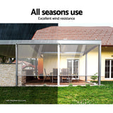 NNEDSZ Outdoor Blinds Transparent Roll Down Awning Window Shade 1.2X2.4M