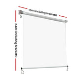 NNEDSZ Outdoor Blinds Transparent Roll Down Awning Window Shade 1.5X2.4M
