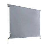 NNEDSZ Outdoor Blinds Light Filtering Roll Down Awning Shade 3X2.5M Grey