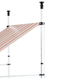 NNEDSZ Window Fixed Pivot Arm Awning Outdoor Door Canopy 2X1.8M Beige/Brown