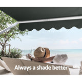 NNEDSZ Window Fixed Pivot Arm Awning Outdoor Blinds Retractable Canopy1.5X2.1M