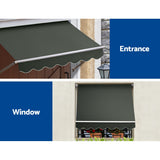 NNEDSZ Window Fixed Pivot Arm Awning Outdoor Blinds Retractable Canopy1.5X2.1M