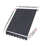 NNEDSZ Window Fixed Pivot Arm Awning Outdoor Blinds Retractable Canopy1.8X2.1M