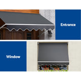 NNEDSZ Window Fixed Pivot Arm Awning Outdoor Blinds Retractable Canopy1.8X2.1M