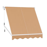 NNEDSZ Window Fixed Pivot Arm Awning Outdoor Retractable Canopy 2.1X2.1M Beige