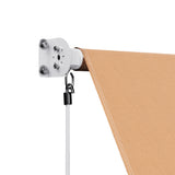 NNEDSZ Window Fixed Pivot Arm Awning Outdoor Retractable Canopy 2.1X2.1M Beige
