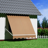 NNEDSZ Window Fixed Pivot Arm Awning Outdoor Retractable Canopy 2.1X2.1M Beige