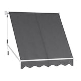 NNEDSZ Retractable Fixed Pivot Arm Window Awning Outdoor Blinds 2.1X2.1M Grey
