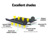 NNEDSZ Window Fixed Pivot Arm Awning Patio Outdoor Blinds Retractable 2.8X2.1M