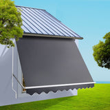 NNEDSZ Window Fixed Pivot Arm Awning Patio Outdoor Blinds Retractable 2.8X2.1M