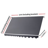 NNEDSZ Window Fixed Pivot Arm Awning Outdoor Blinds Retractable Canopy3.1X2.1M