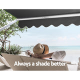 NNEDSZ Window Fixed Pivot Arm Awning Outdoor Blinds Retractable Canopy3.1X2.1M