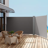 NNEDSZ Side Awning Sun Shade Outdoor Retractable Privacy Screen 1.8X6M Grey