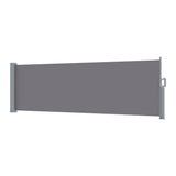 NNEDSZ Side Awning Sun Shade Outdoor Blinds Retractable Screen 1X3M Grey