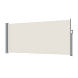 NNEDSZ Side Awning Sun Shade Outdoor Blinds Retractable Screen 1.4X3M Cream
