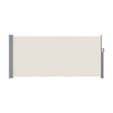 NNEDSZ Side Awning Sun Shade Outdoor Blinds Retractable Screen 1.4X3M Cream