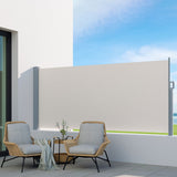 NNEDSZ Side Awning Sun Shade Outdoor Blinds Retractable Screen 1.4X3M Cream