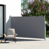NNEDSZ Side Awning Sun Shade Outdoor Retractable Privacy Screen 1.8X3M Grey