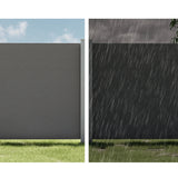 NNEDSZ Side Awning Sun Shade Outdoor Retractable Privacy Screen 2X3M Grey