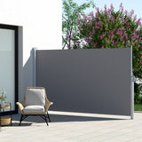 NNEDSZ Side Awning Sun Shade Outdoor Retractable Privacy Screen 2X3M Grey