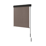 NNEDSZ Outdoor Blinds Light Filtering Roll Down Awning Shade 2.1X2.5M Brown