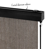 NNEDSZ Outdoor Blinds Light Filtering Roll Down Awning Shade 2.1X2.5M Brown