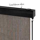 NNEDSZ Outdoor Blinds Light Filtering Roll Down Awning Shade 3X2.5M Brown