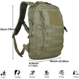 NNEOBA Waterproof Tactical Backpack Molle Rucksack Green