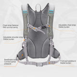 NNEOBA 12L Waterproof Mountaineering Backpack Grey