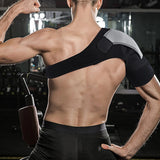 NNEOBA Adjustable Neoprene Shoulder Support Brace Compression Strap Black
