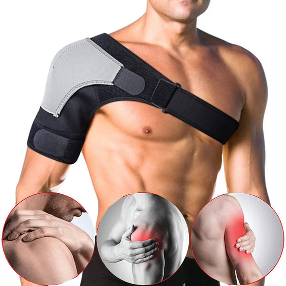 NNEOBA Adjustable Neoprene Shoulder Support Brace Compression Strap Black
