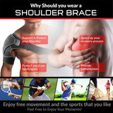 NNEOBA Adjustable Neoprene Shoulder Support Brace Compression Strap Black