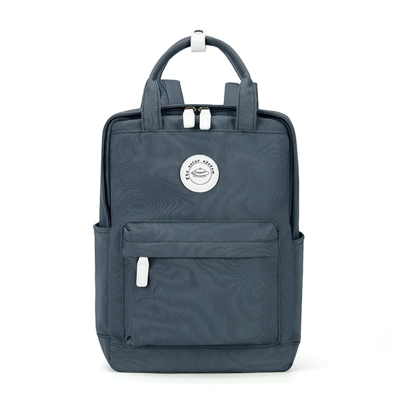 NNEOBA School Nylon Backpack for Teens and Women (Blue)