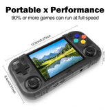 NNEOBA Handheld Retro Gaming Console with 2.8'' IPS Screen – Crystal Black