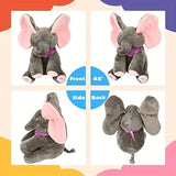 NNEOBA Animated Singing Elephant Plush Toy with Moving Ears