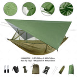 NNEOBA Camping Hammock with Mosquito Net and Rain Tarp