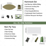 NNEOBA Camping Hammock with Mosquito Net and Rain Tarp