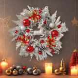 NNEOBA Christmas Elk Wreath Hanging Front Door Decoration