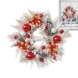 NNEOBA Christmas Elk Wreath Hanging Front Door Decoration