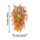 NNEOBA Autumn Maple Leaf Door Wreath with Pumpkins