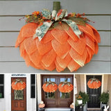 NNEOBA Christmas Pumpkin Wreath Harvest Door Decor