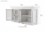 NNENVS Display Buffet with 4 Glass Doors