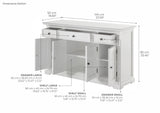 NNENVS Buffet with 4 Doors 3 Drawers