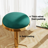NNEDSZ 4x Artiss Bar Stools Kitchen Dining Chairs Velvet Padded Stool Green