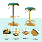 NNEDSZ 4x Artiss Bar Stools Kitchen Dining Chairs Velvet Padded Stool Green