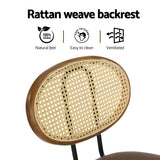 NNEDSZ 2x Bar Stools PU Leather Stools Brown
